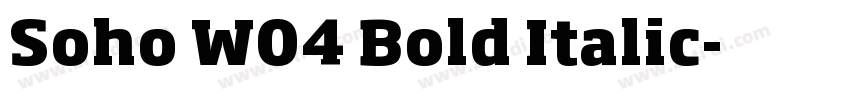 Soho W04 Bold Italic字体转换